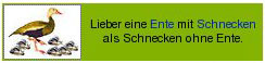 Ente mit Schnecken
